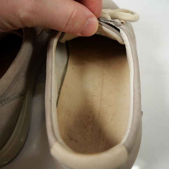 Ecco Soft 7 Suede Leather Lace-Up Sneakers Warm Gray Nubuck Size EU 41 US 10 - Picture 8 of 9
